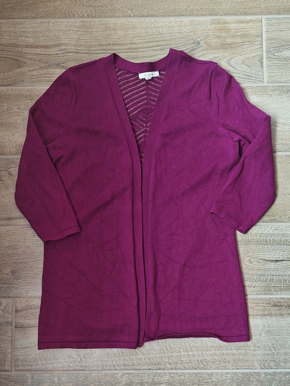 EUC Fuchsia Mesh Back Cardigan
